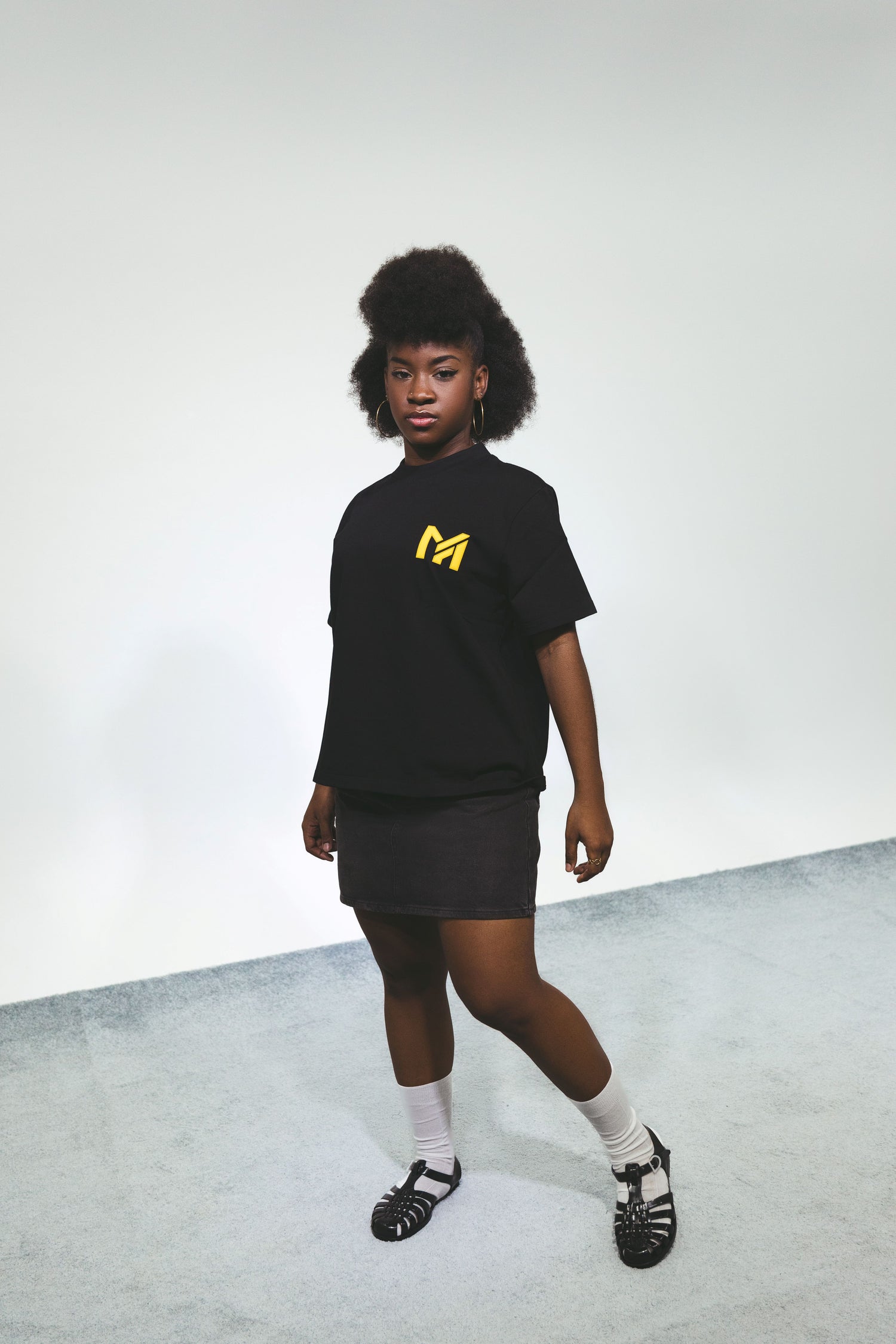 T-shirt icône de sport jaune