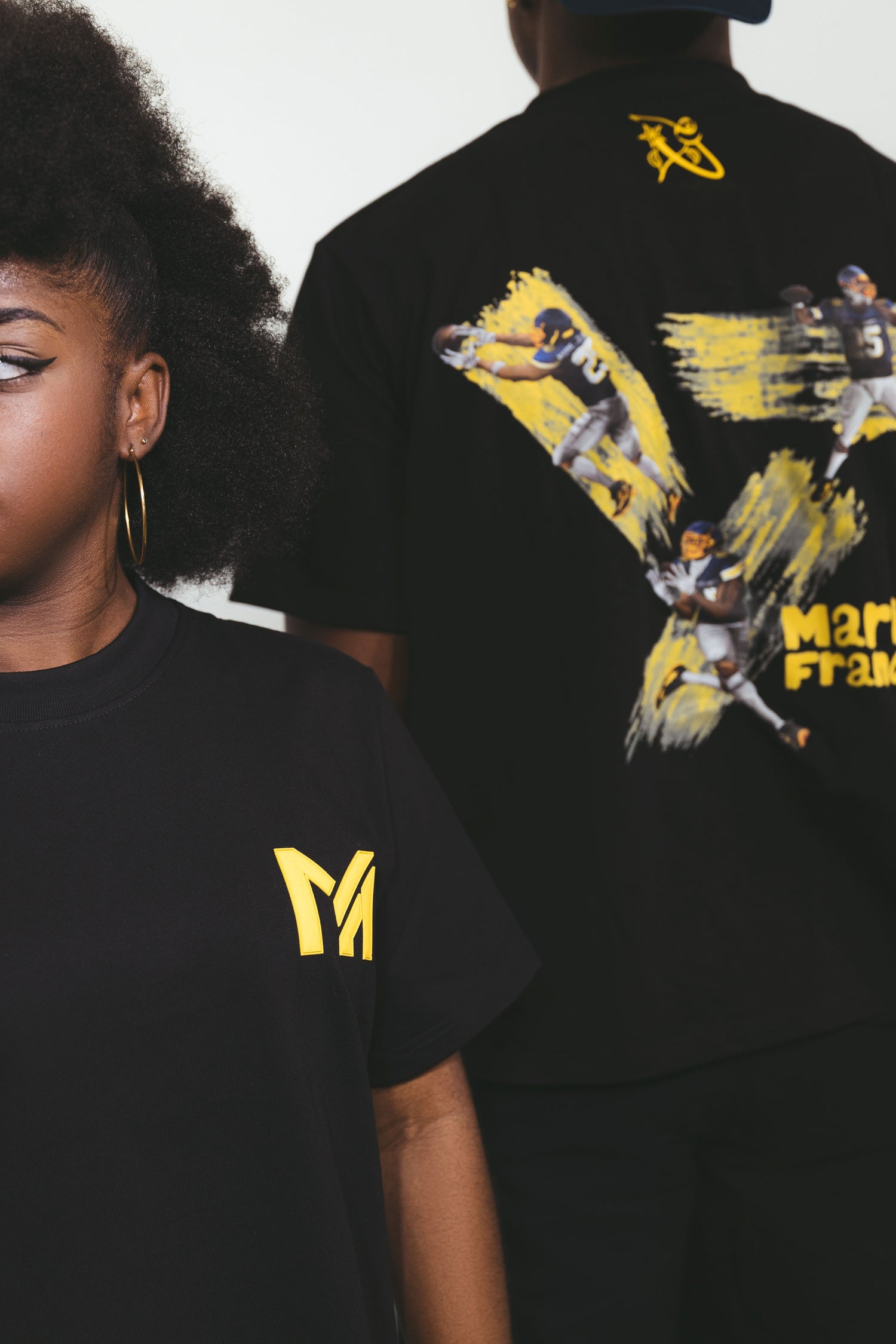 T-shirt icône de sport jaune